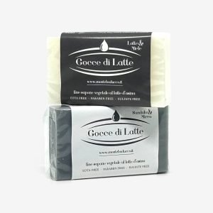 Pack de 2 Jabones Vegetales con Leche de Burra - Leche y Miel + Sándalo y Mirra (2x100 g)