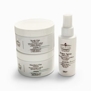 Paquete Rostro Fresco y Luminoso: Exfoliante + Mascarilla Nutritiva + Agua en Spray