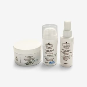 Paquete Piel Perfecta: Exfoliante Corporal + Agua en Spray + Crema de Manos Protectora