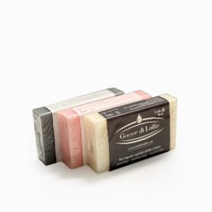 Trío de Jabones Vegetales de Leche de Burra - Rosa, Leche y Miel, Sándalo y Mirra (3x100 g)